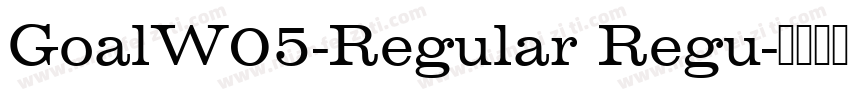 GoalW05-Regular Regu字体转换